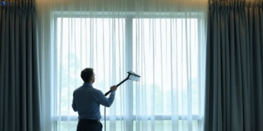 Commercial drapes cleaning service leopold-vic hotels offices