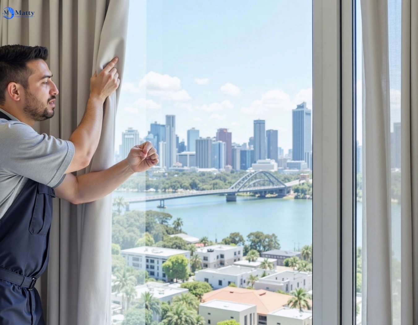 Professional curtain steam cleaning service leopold-vic QLD by Matty Curtain Cleaning